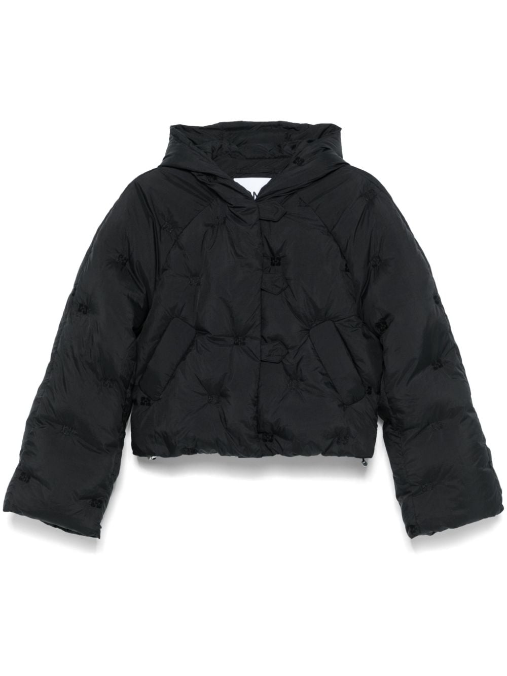Ganni Coats Black Nylon