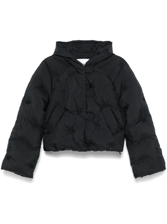 Ganni Coats Black Nylon