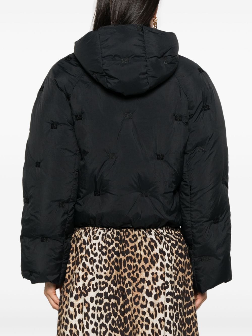 Ganni Coats Black Nylon