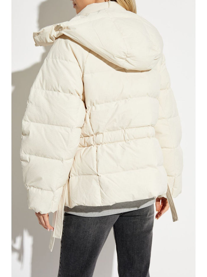 Ganni Coats White Polyester