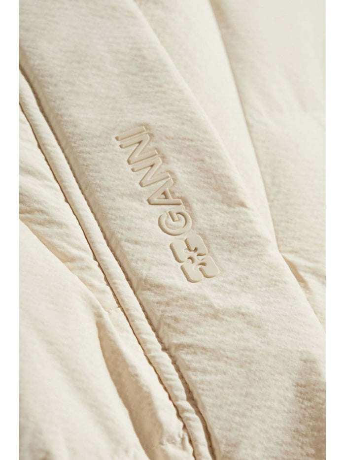 Ganni Coats White Polyester