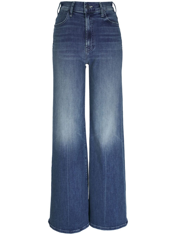 Mother Jeans Clear Blue Cotton Polyester Elastane
