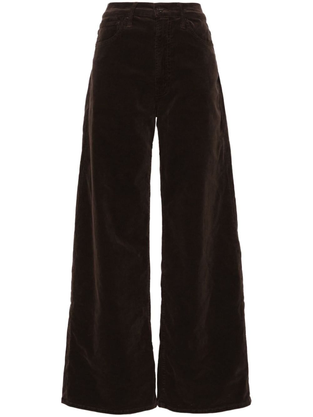 Mother Jeans Brown Cotton Polyester Elastane