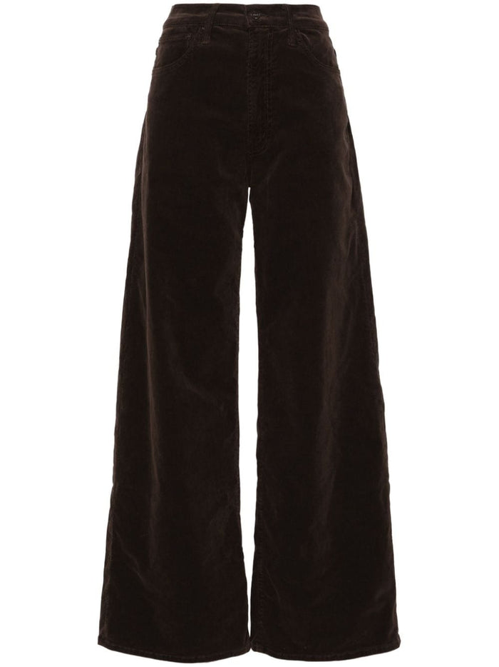Mother Jeans Brown Cotton Polyester Elastane