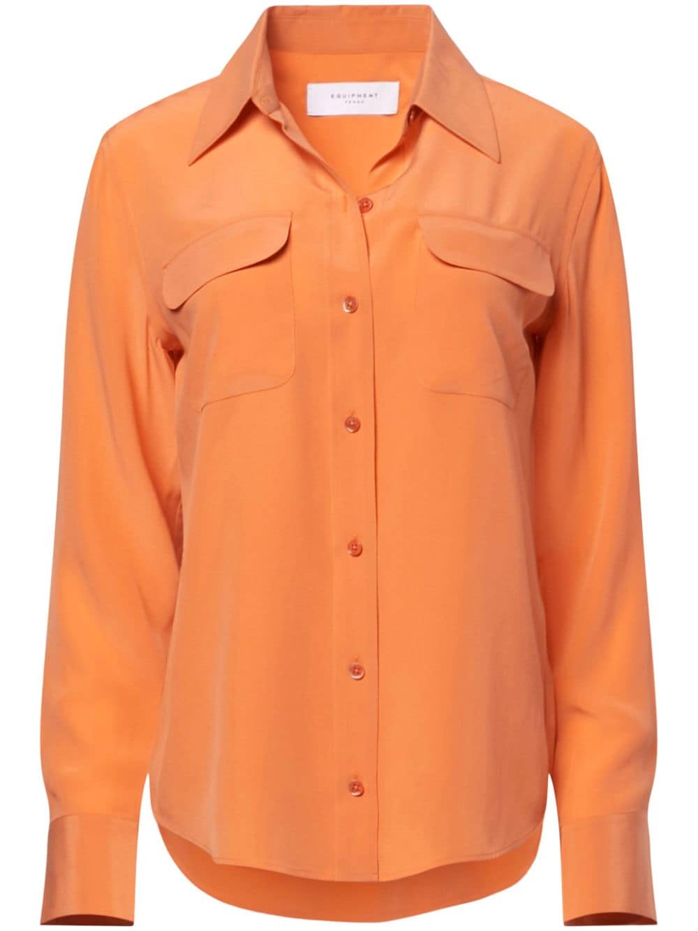 Equipment Shirts Orange Silk