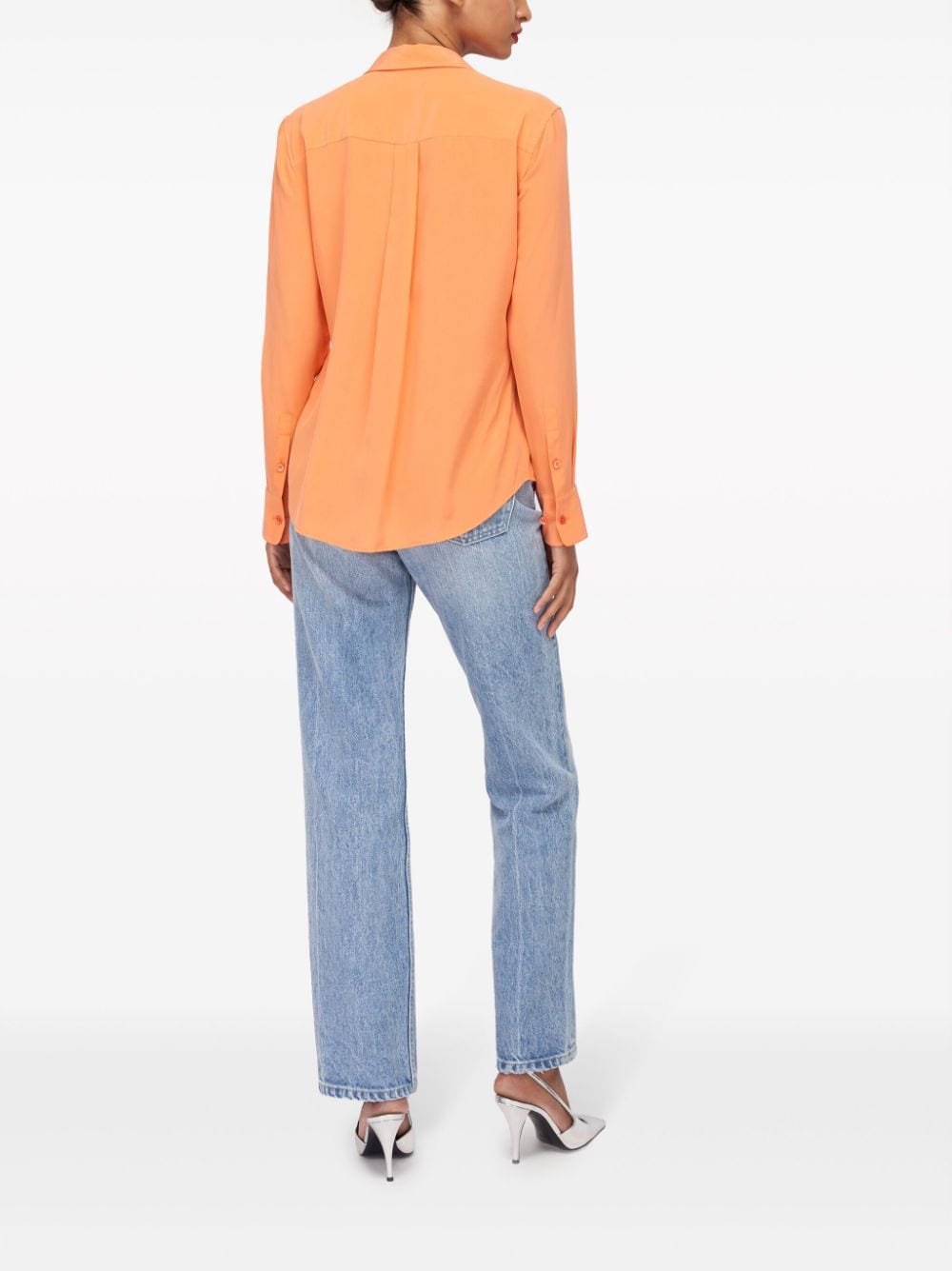 Equipment Shirts Orange Silk