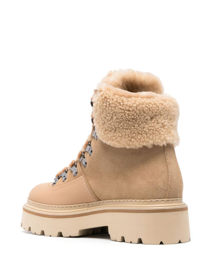 Woolrich Boots Beige Calf Leather