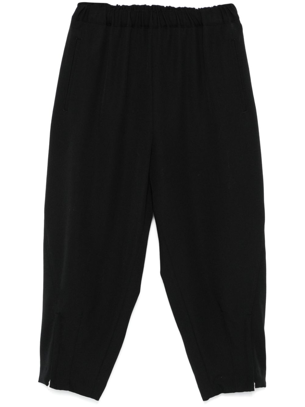 Comme Trousers Black Wool