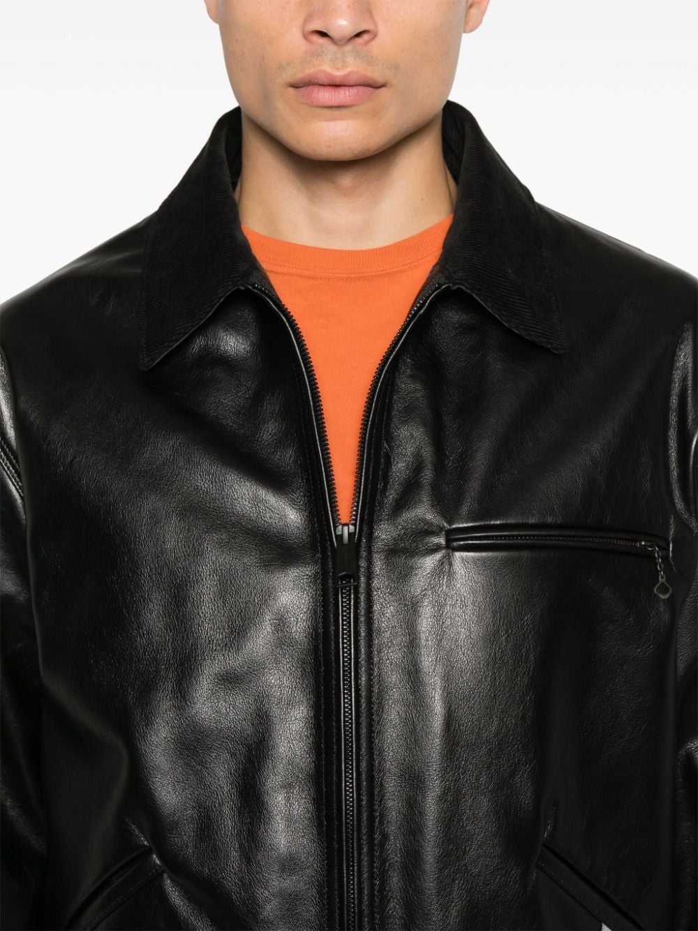 Junya Watanabe Jackets Black Furs & Skins->leather100 %