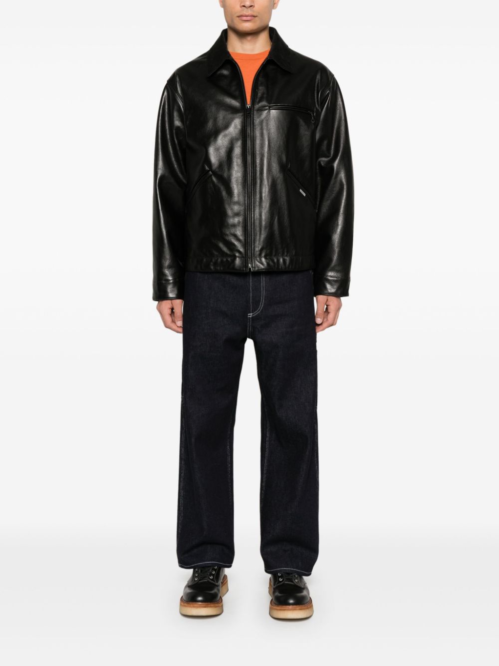Junya Watanabe Jackets Black Furs & Skins->leather100 %