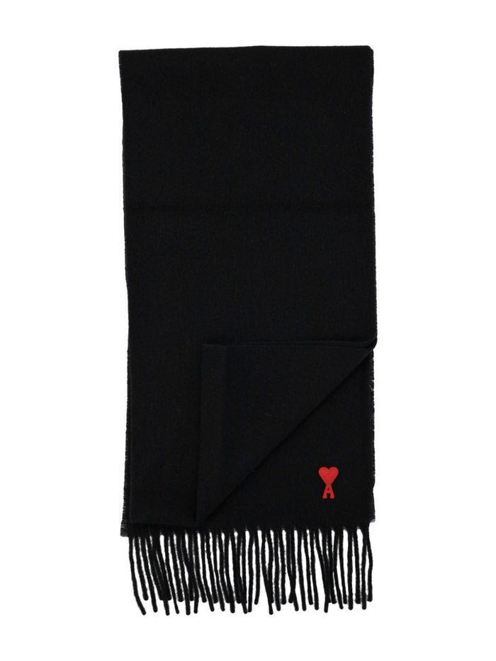Ami Paris Scarfs Black Wool