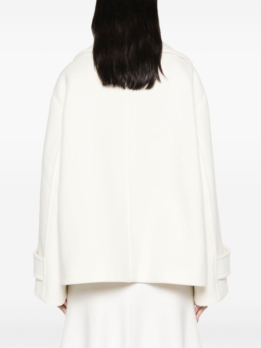 Chloè Coats White Virgin Wool Polyamide