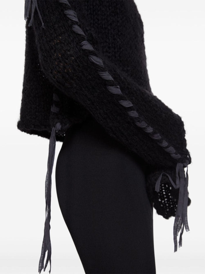 Acne Studios Sweaters Black Nylon Wool Mohair