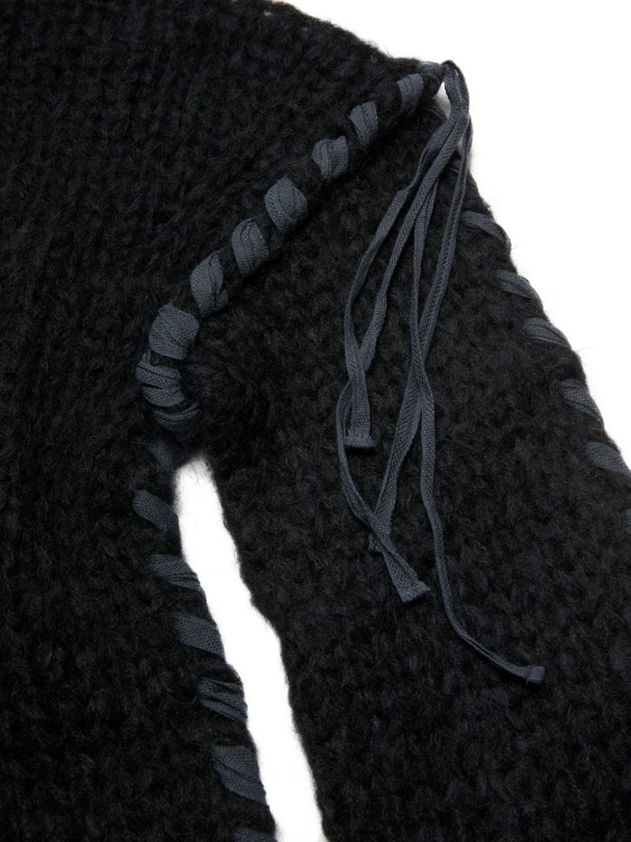 Acne Studios Sweaters Black Nylon Wool Mohair