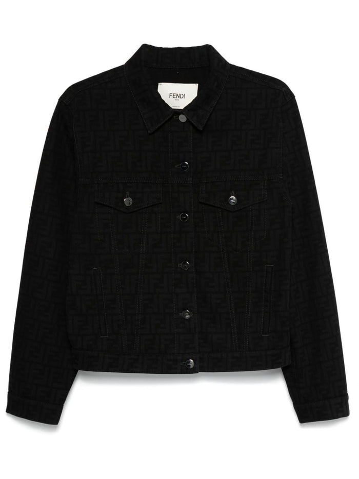 Fendi Coats Black Cotton