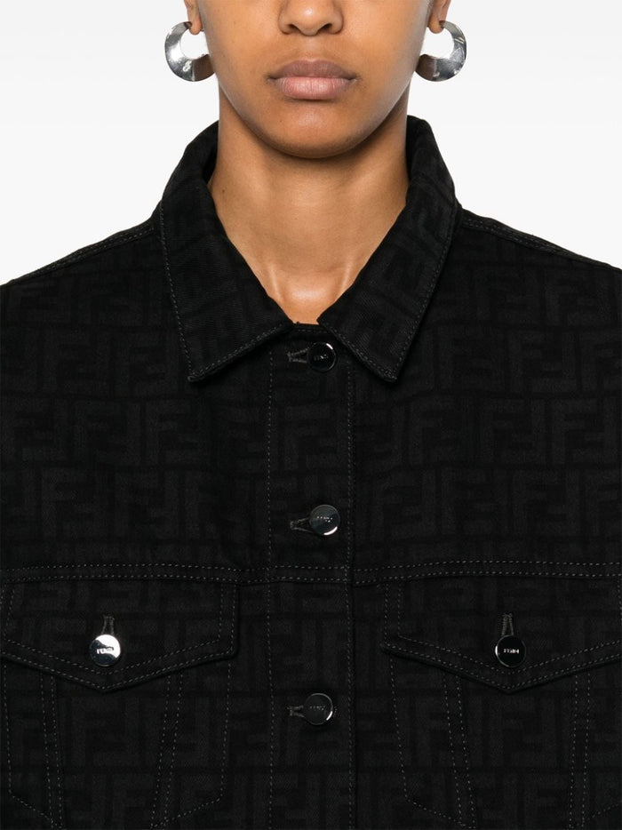Fendi Coats Black Cotton
