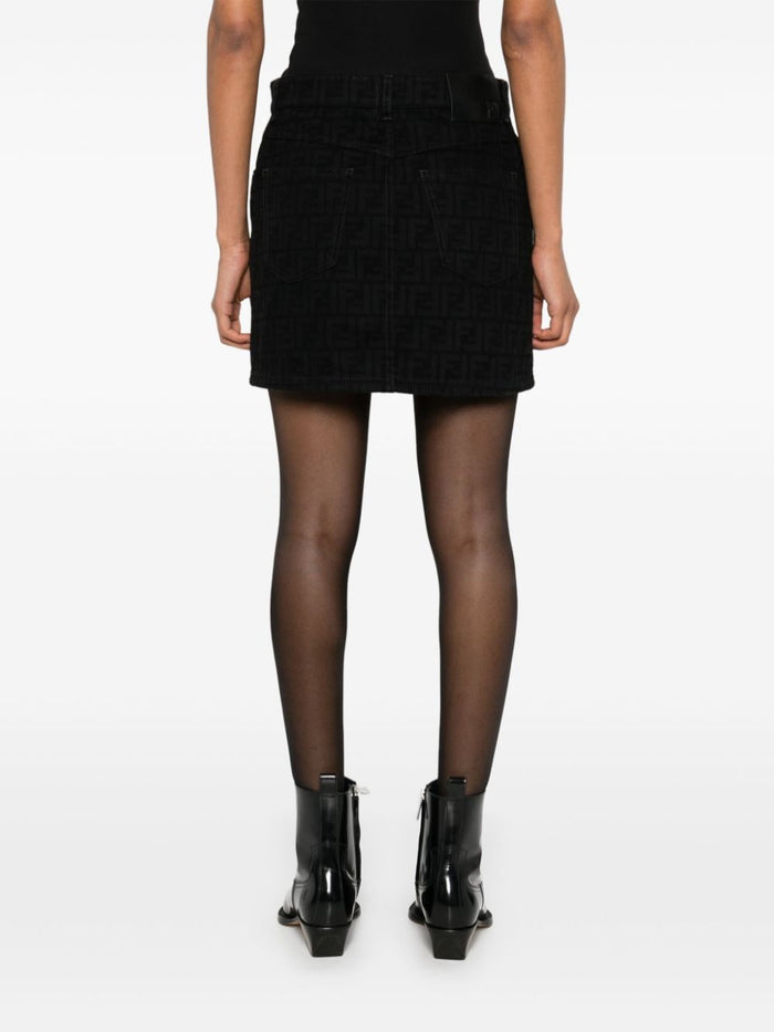 Fendi Skirts Black Cotton