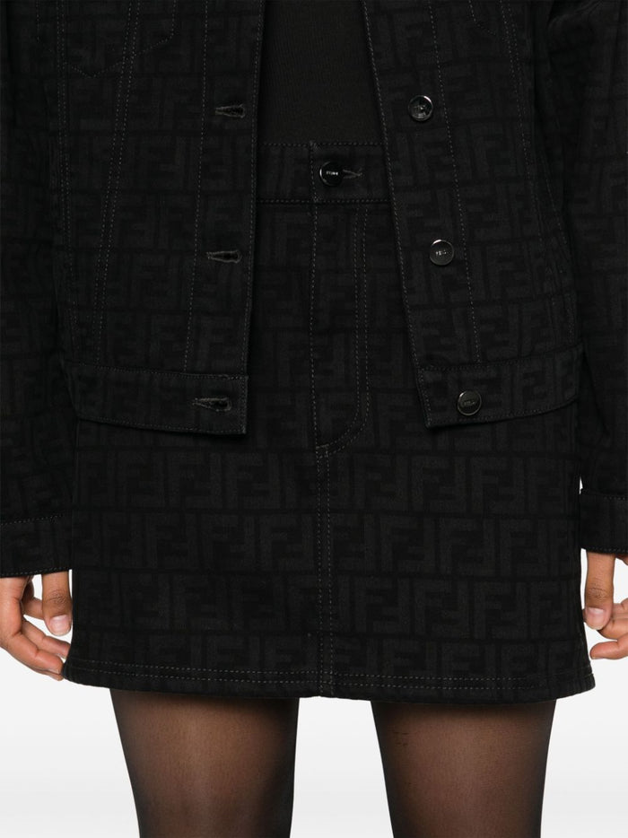 Fendi Skirts Black Cotton