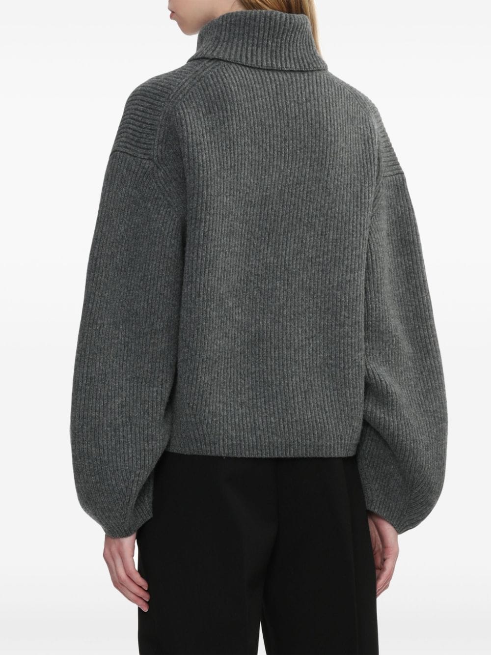 Toteme Main Sweaters Grey Wool Polyamide