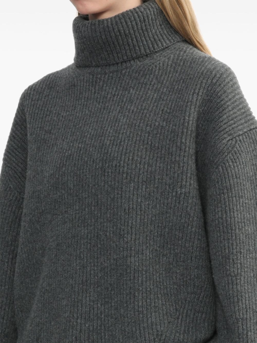 Toteme Main Sweaters Grey Wool Polyamide