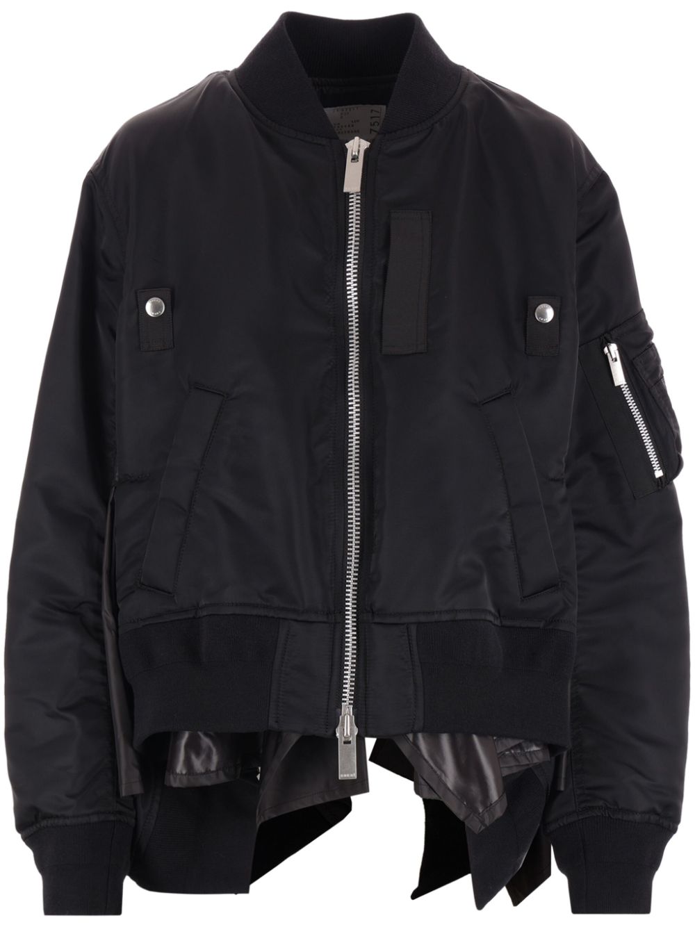 Sacai Coats Black Polyester