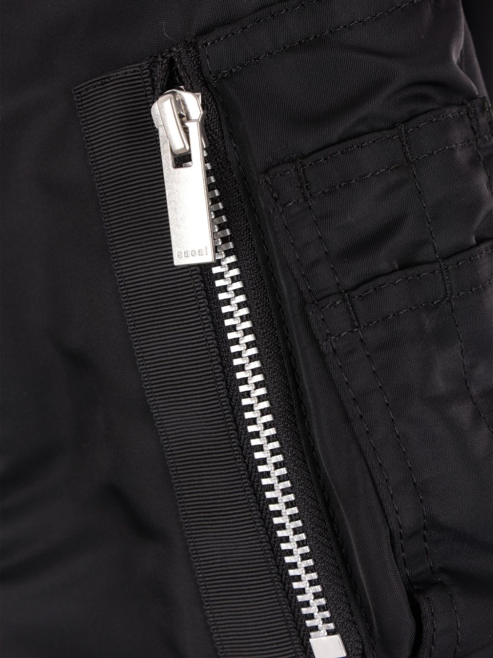 Sacai Coats Black Polyester