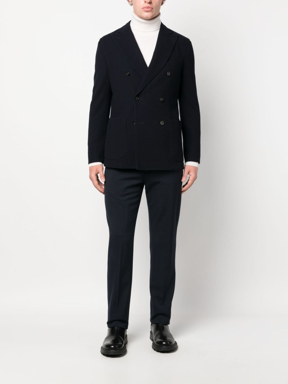 Boglioli Jackets Blue Virgin Wool Cotton