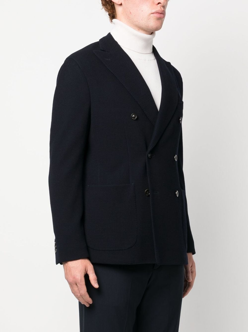 Boglioli Jackets Blue Virgin Wool Cotton