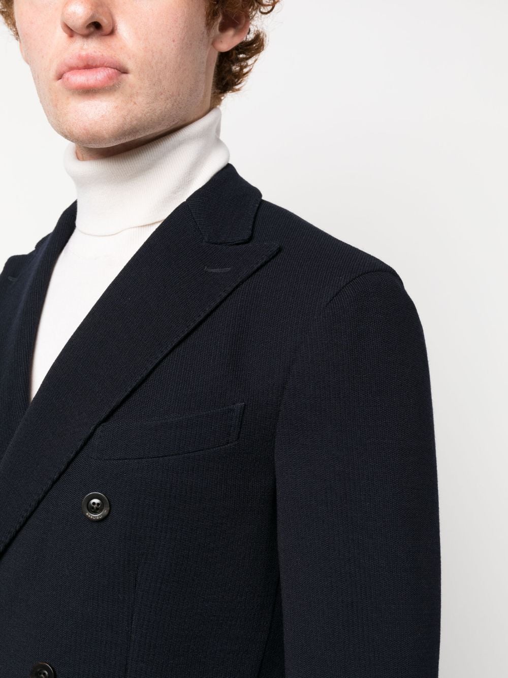Boglioli Jackets Blue Virgin Wool Cotton