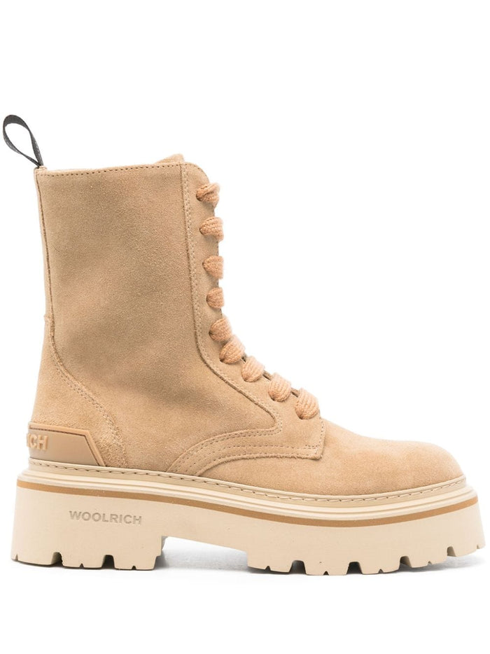 Woolrich Boots Beige Calf Leather