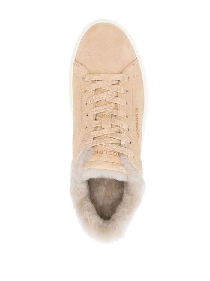 Woolrich Sneakers Beige Calf Leather