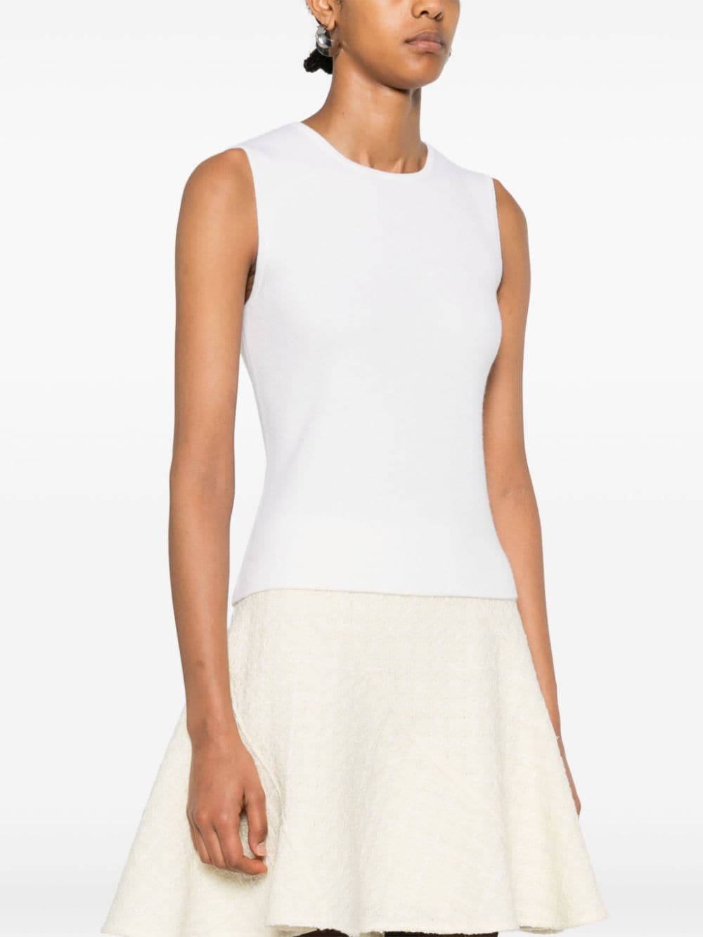 Max Mara Top White Wool
