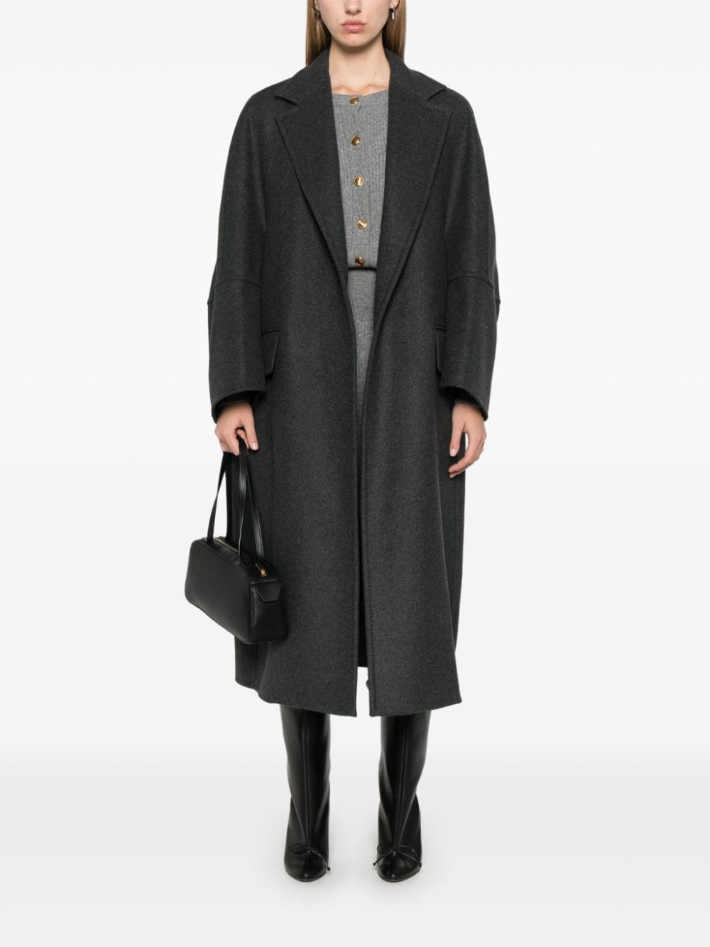 Max Mara Coats Grey Virgin Wool