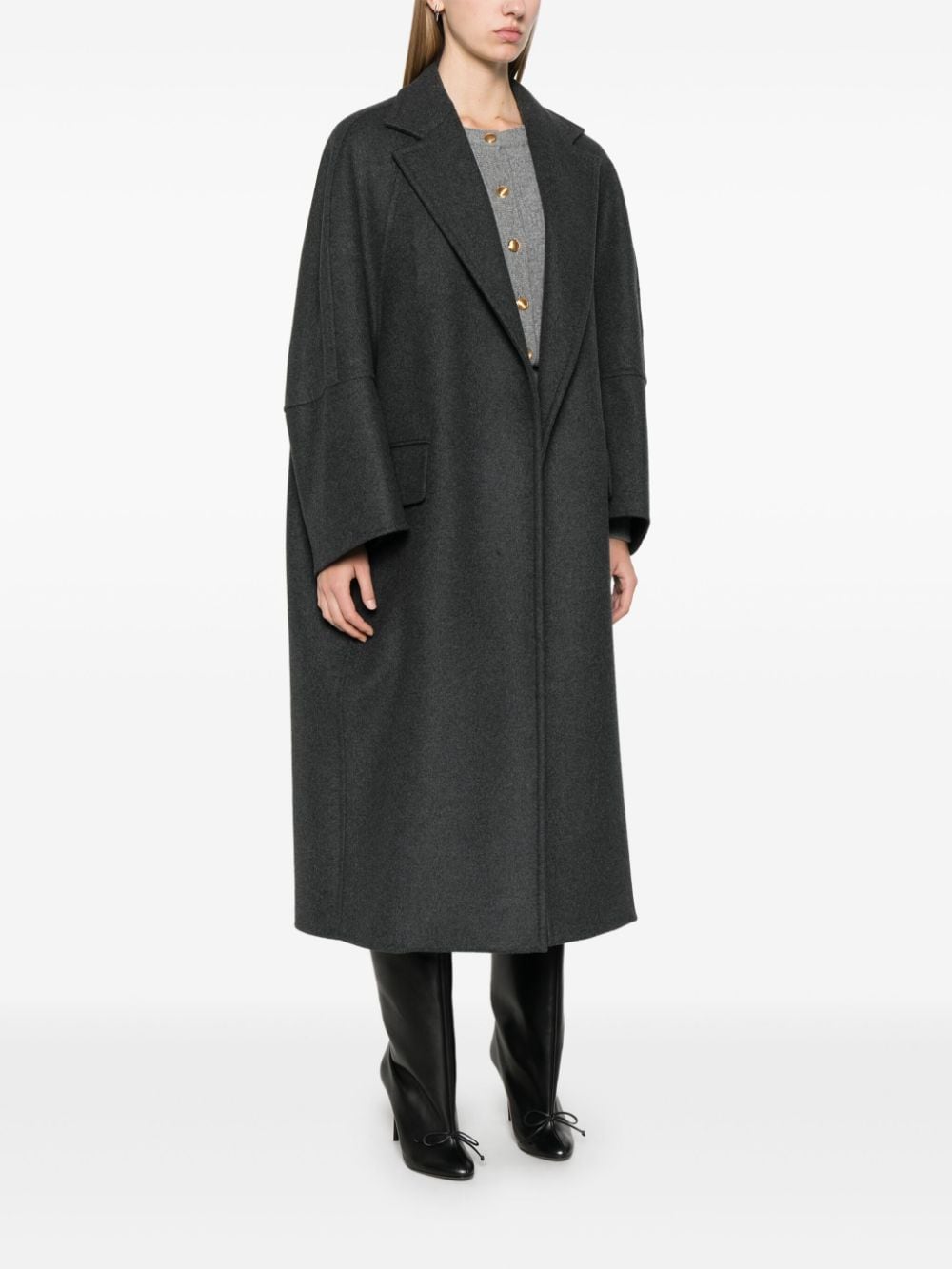 Max Mara Coats Grey Virgin Wool