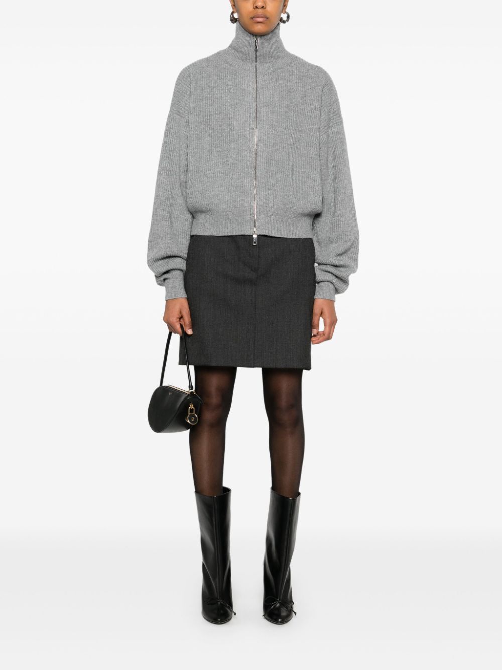 Sportmax Sweaters Grey Wool