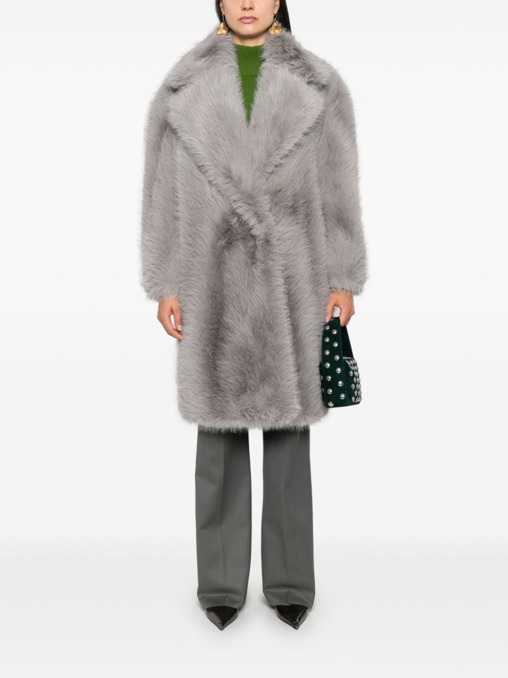 Sportmax Coats Grey Polyester