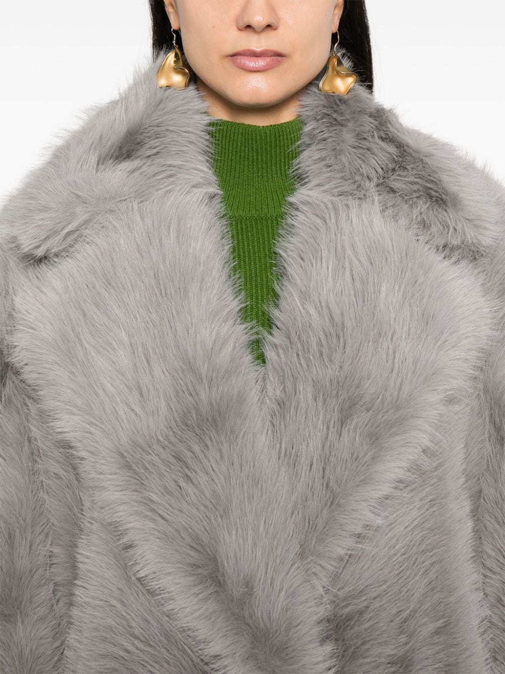Sportmax Coats Grey Polyester