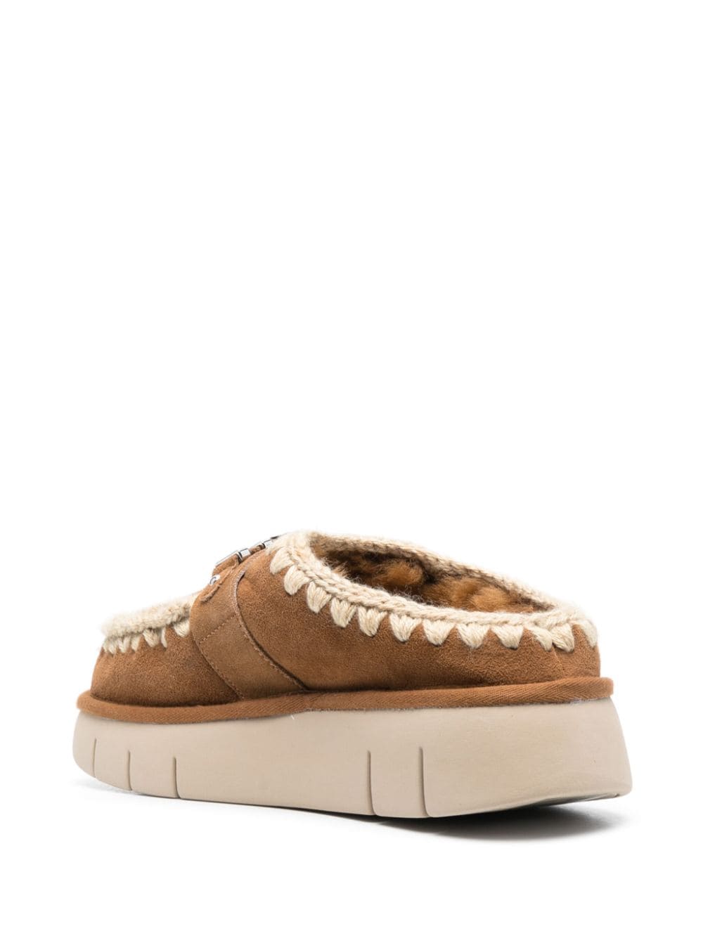 Mou Sandals Leather Brown Suede