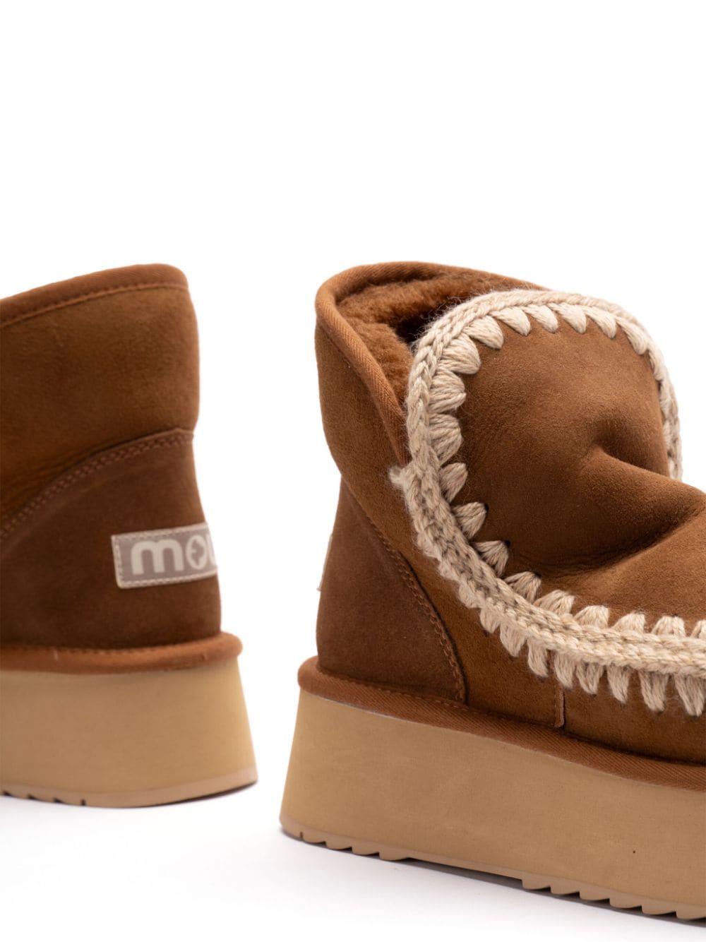 Mou Boots Leather Brown Suede