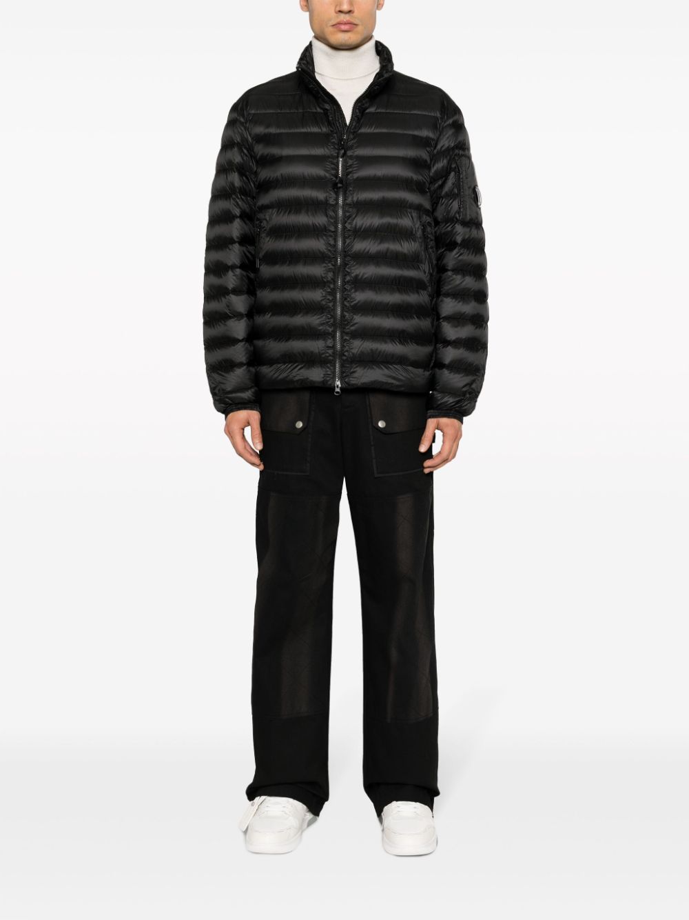 C.p. Company Coats Black Polyamide