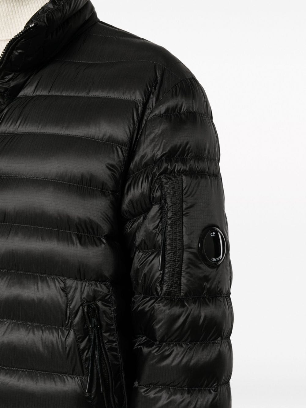 C.p. Company Coats Black Polyamide