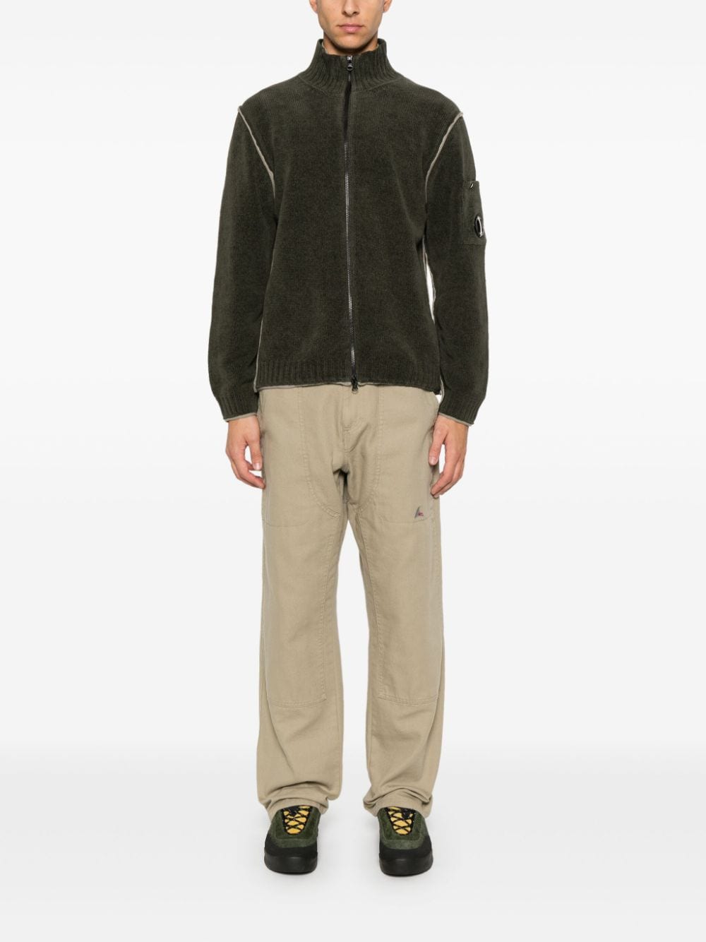 C.p. Company Sweaters Green Cotton