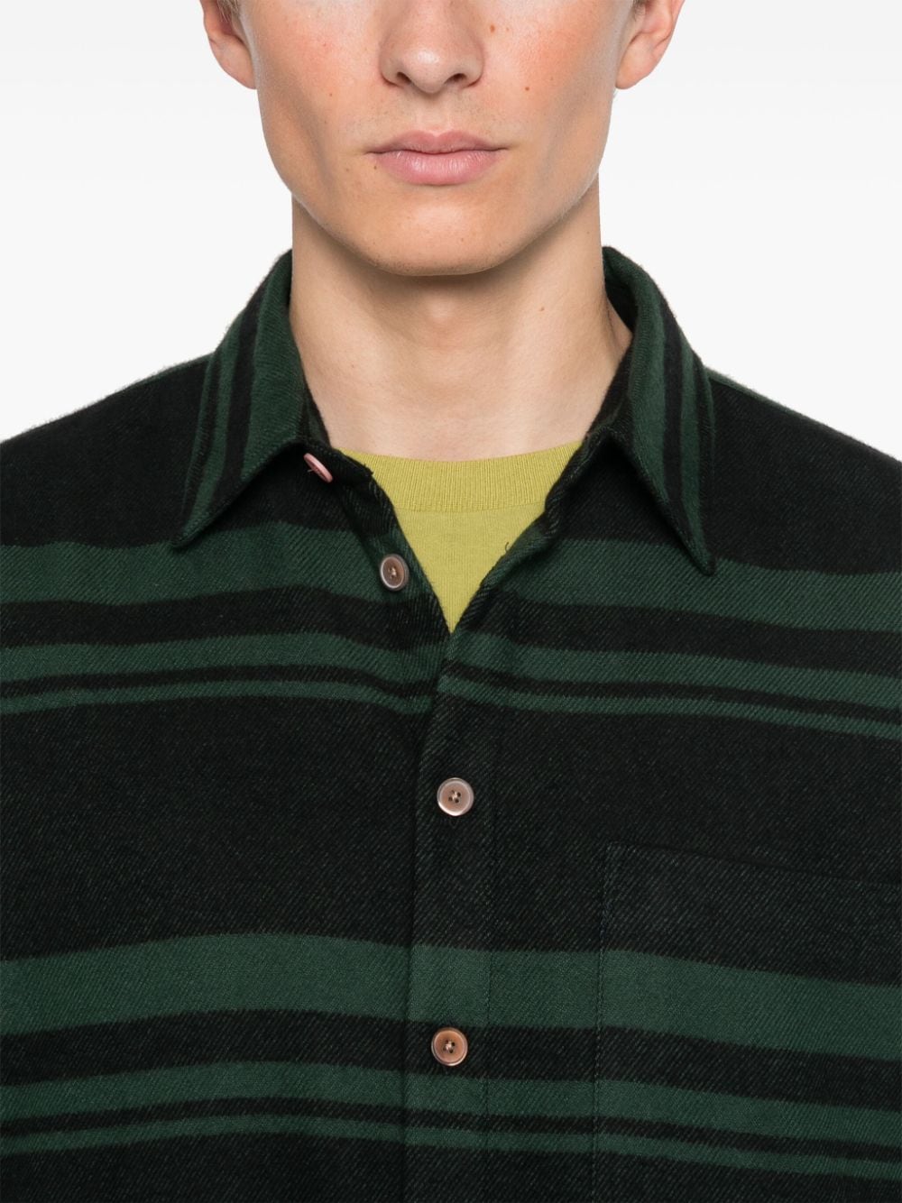 Paul Smith Shirts Green Wool