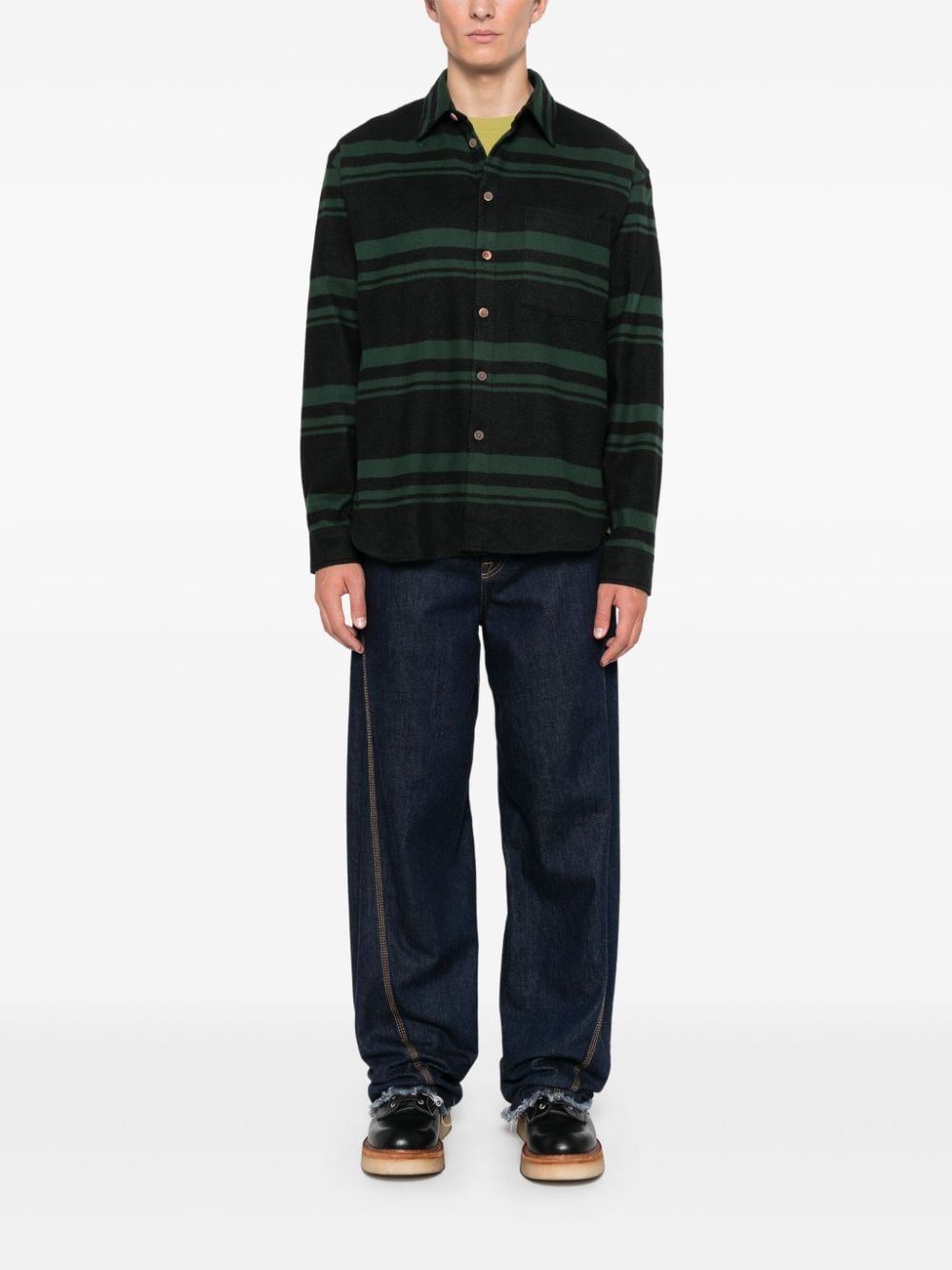 Paul Smith Shirts Green Wool