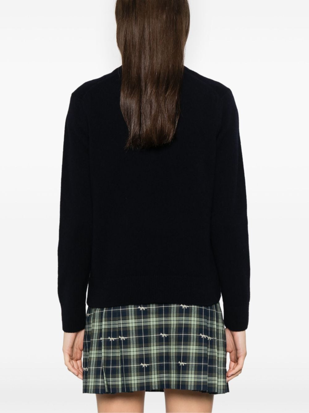 Maison Kitsune Sweaters Blue Wool