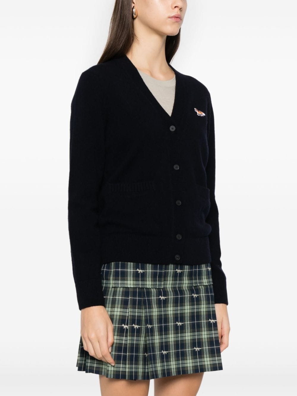 Maison Kitsune Sweaters Blue Wool