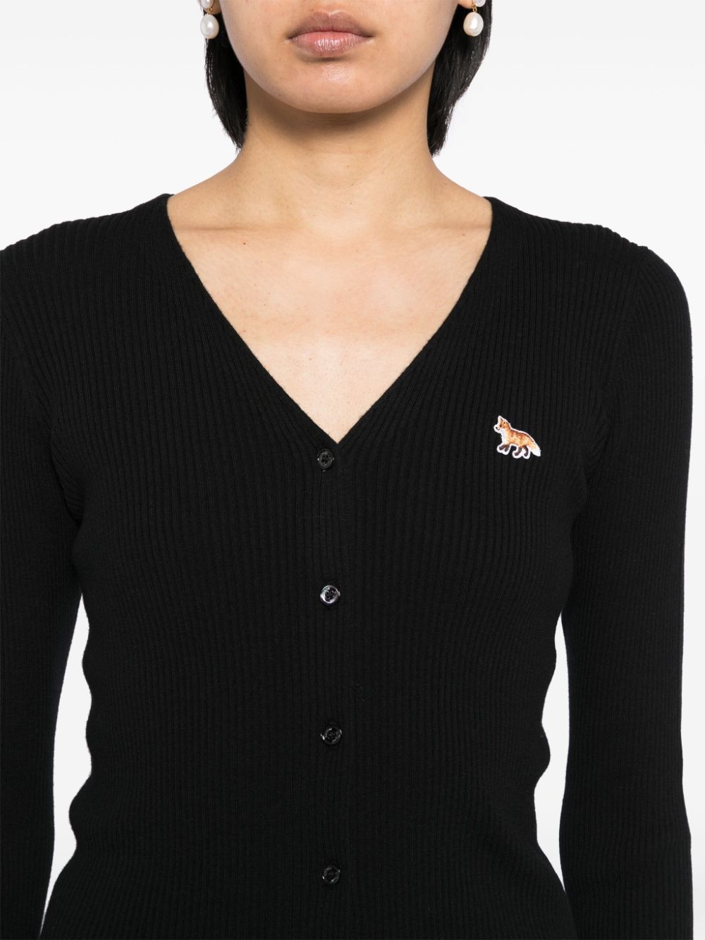 Maison Kitsune Sweaters Black Wool