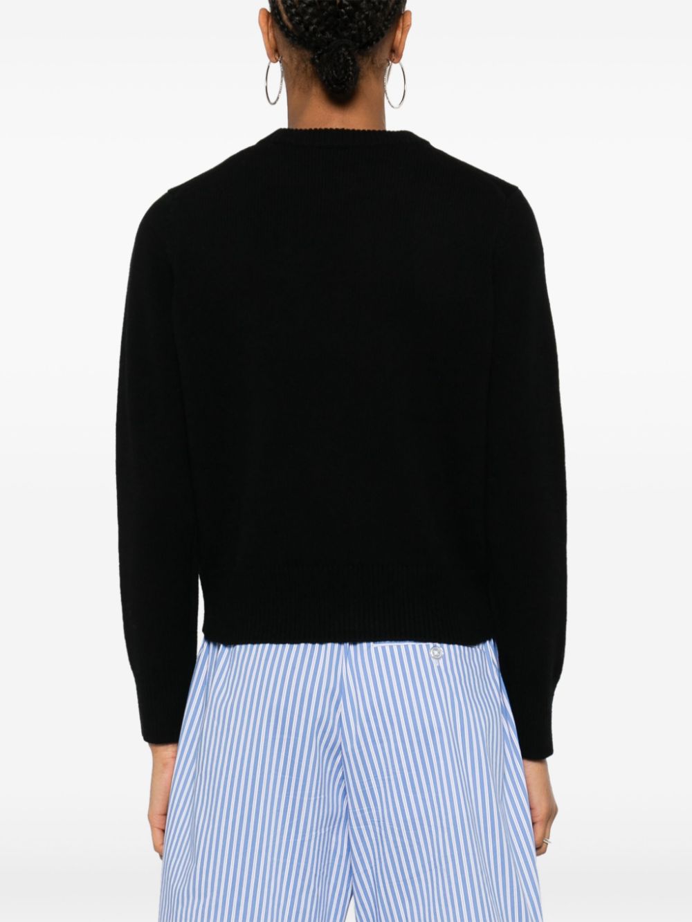 Maison Kitsune Sweaters Black Wool