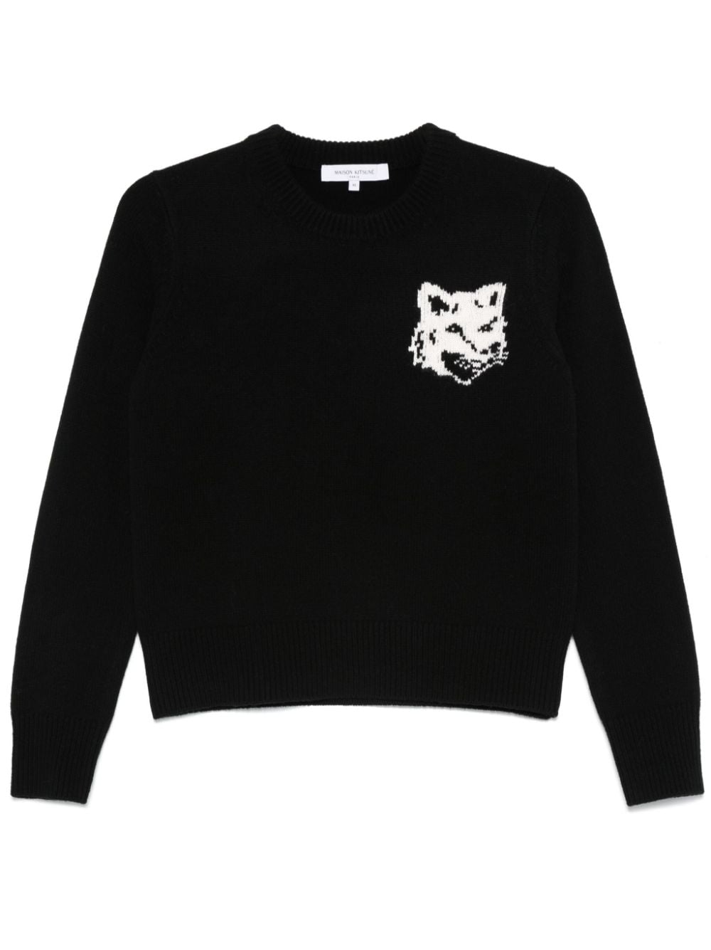 Maison Kitsune Sweaters Black Wool