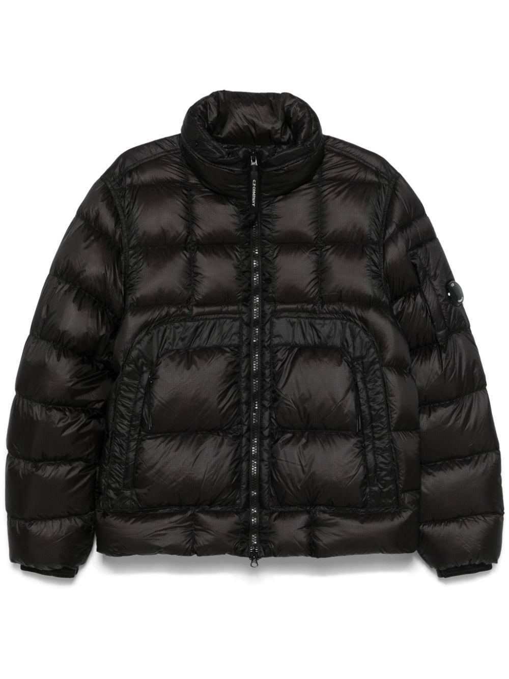 C.p. Company Coats Black Polyamide